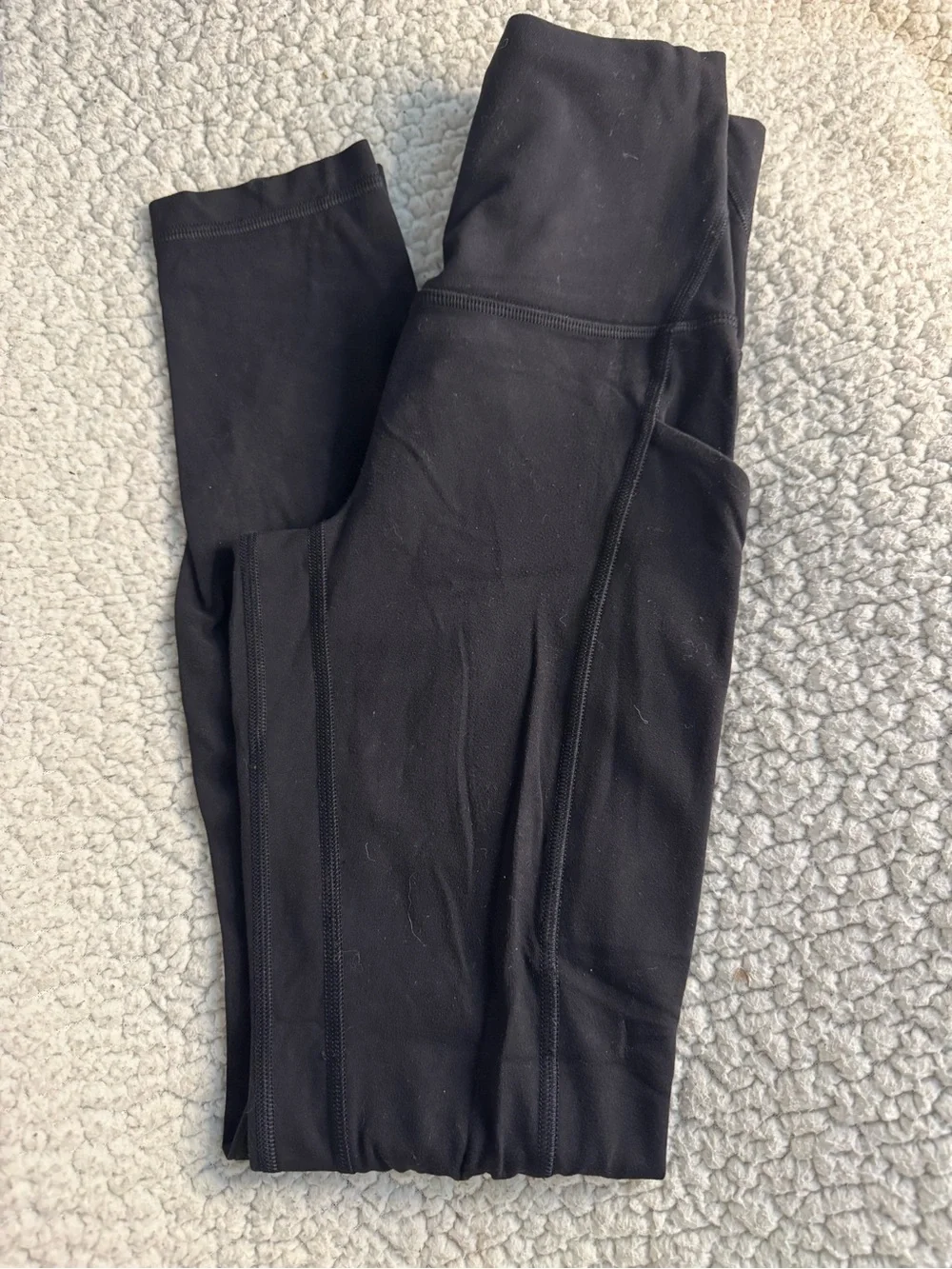 Lululemon Align High-Rise Black Leggings w/Pockets 25” - Size 2 (square dot)